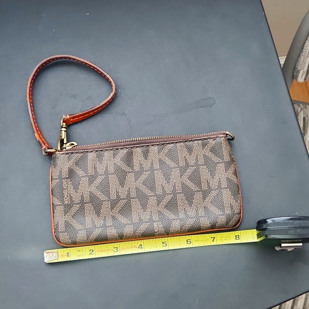 Michael Kors Monogram wristlet wallet